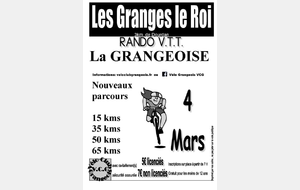 Rando VTT - La Grangeoise - Distance 35/50/65 ou plan B Ermenonville