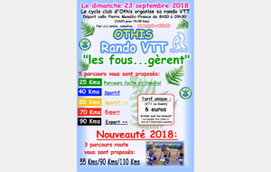Cyclo d'OTHIS "Les Fous gèrent" - ROUTE / VTT